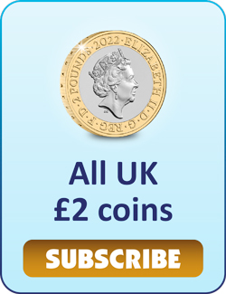 All UK £2 coins SUBSCRIBE