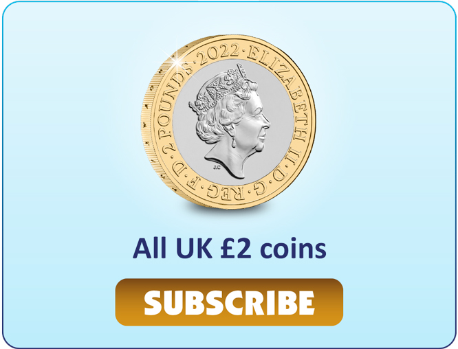 All UK £2 coins SUBSCRIBE