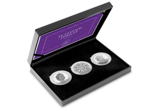 The Platinum Jubilee Proof Five Pound Set all Reverses in Display Box