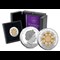 Platinum Jubilee Silver Proof Five Pounds Obverse and Reverse with Display Box in Foreground