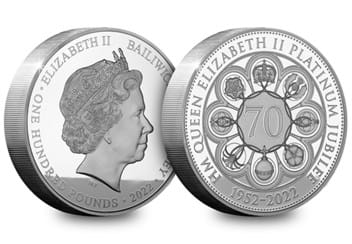 The Platinum Jubilee Silver Kilo Coin Obverse and Reverse