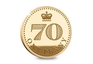 The Platinum Jubilee Gold Penny Reverse