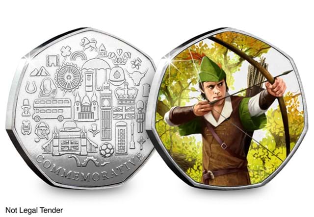 Robin Hood Commemorative Obverse and Reverse - Not legal tender