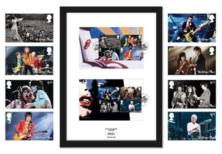 The 2022 UK Rolling Stones Stamps - Framed Edition features the brand new stamps from Royal Mail. This includes 8 stamps capturing moments from some of their legendary performances over the years. 