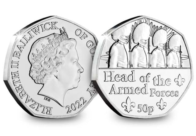 Head of the Armed Forces 50p Obverse and Reverse
