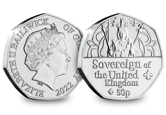 Sovereign of the United Kingdom 50p Obverse and Reverse