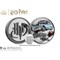 Harry Potter Flying Ford Anglia Masterpiece 10p coin shown as indication of scale