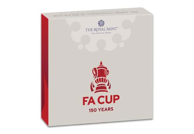 Silver FA Cup £2 Coin front of box