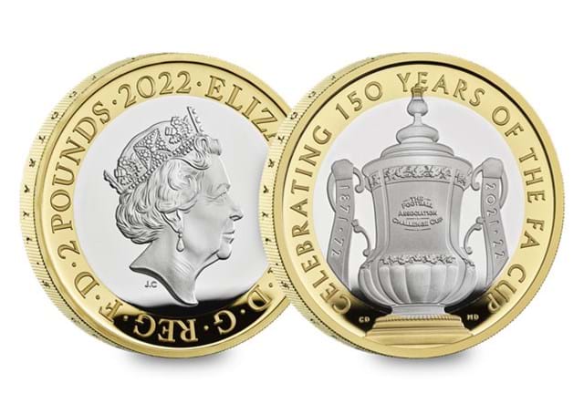 Silver FA Cup £2 Coin Obverse and Reverse