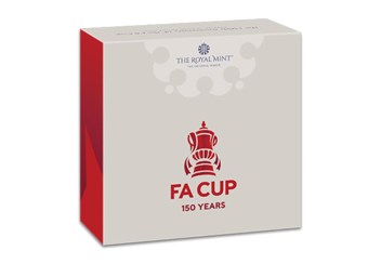 Piedfort FA Cup Coin front of box