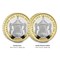 Piedfort FA Cup Coin comparison with standard issue - double thickness