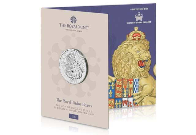 Lion of England £5 BU front of pack