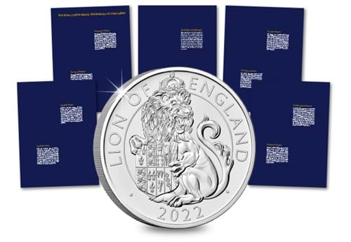 2022 UK Lion of England CERTIFIED BU £5 with Display Pages