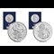 2017 & 2022 UK Lion of England BU £5 Pair Both Reverse and Change Checker Card in Background