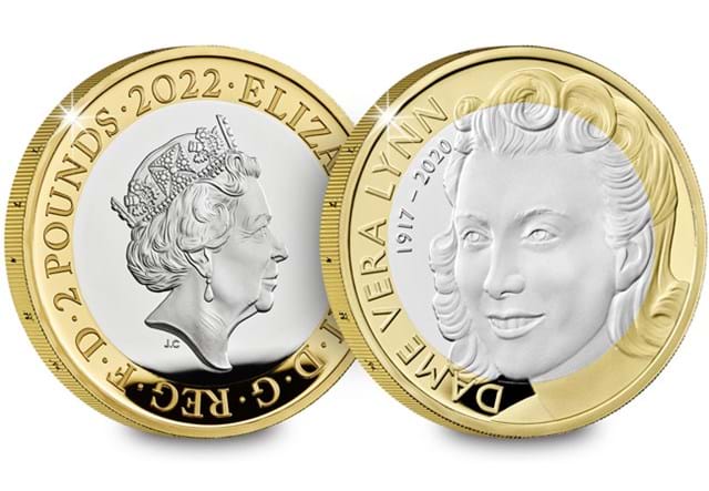 2022 Dame Vera Lynn Silver Proof £2 Coin Obverse and Reverse