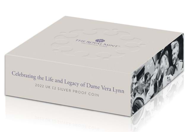 2022 Dame Vera Lynn Silver Proof £2 Coin box