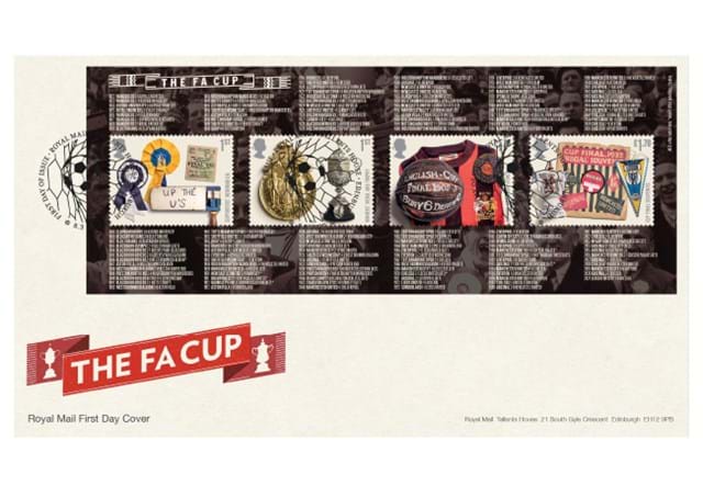The FA Cup Stamps - Framed Edition - stamp sheet close-up