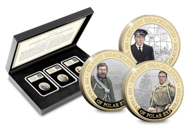 Discovery of Endurance DateStamp™ Issue in Display Box with all three coins reverses