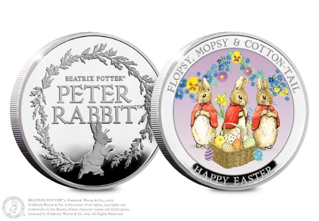 The Beatrix Potter Easter Set Flopsy, Mopsy and Cotton-tail Obverse and Reverse