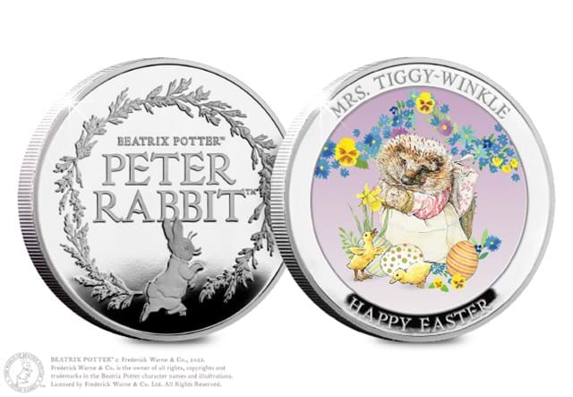 The Beatrix Potter Easter Set Mrs. Tiggy-winkle Obverse and Reverse