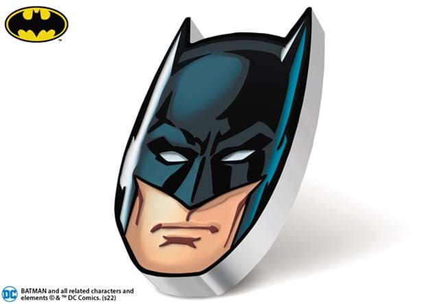 The Face of Batman 1oz Silver Coin Reverse at an angle