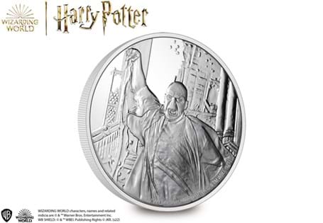 This coin issued by the New Zealand Mint, features He Who Must Not Be Named, Voldemort, on a 1oz Silver Coin. Delicately engraved on Pure Silver, the coin is limited to 5,000 worldwide.