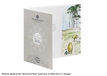 This BU Pack features the official Winnie the Pooh 50p issued by The Royal Mint. It has been struck to a Brilliant Uncirculated quality and comes presented in bespoke Royal Mint presentation pack.