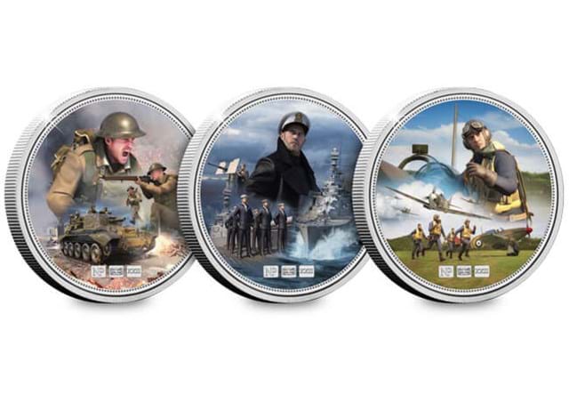 Numisproof WW2 Base Metal Medals All Three Designs Reverses