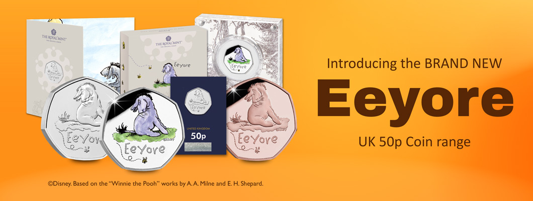 Introducing the BRAND NEW Eeyore UK 50p Coin range