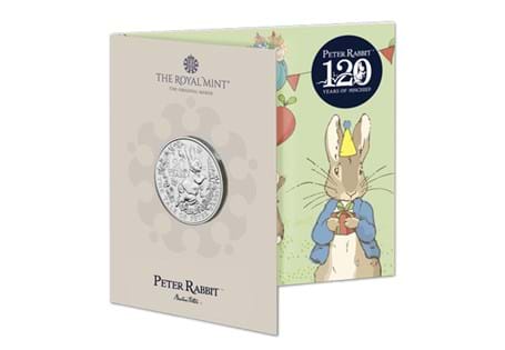 This Brilliant Uncirculated Peter Rabbit™ coin has been issued by The Royal Mint and comes packaged in its official packaging.
