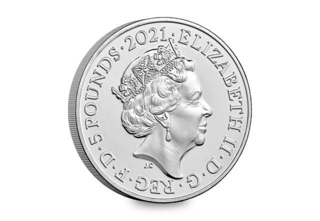 2021 UK Tales of Peter Rabbit CERTIFIED BU £5 Obverse