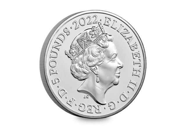 2022 UK Peter Rabbit CERTIFIED BU £5 Obverse