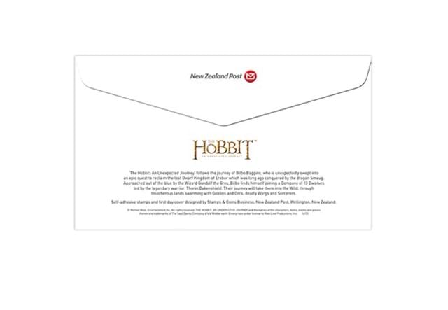 Official The Hobbit Stamps First Day Cover Reverse