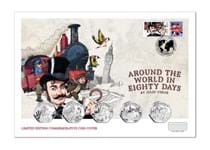 Five Guernsey 50p coins celebrating Around the World in 80 Days have been included in an Ultimate Brilliant Uncirculated Cover.