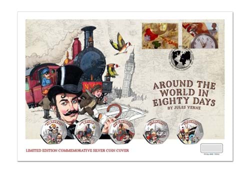 Around the World in 80 Days Ultimate Silver Coin Cover