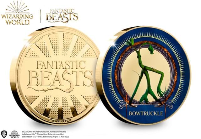 Fantastic Beasts Bowtruckle Commemorative Obverse and Reverse