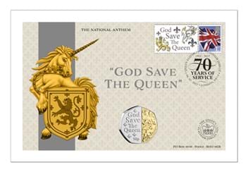 God Save The Queen 50p Coin Cover