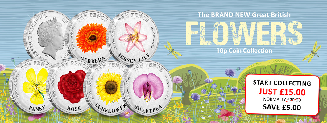 The BRAND NEW Great British Flowers 10p Coin Collection - Start collecting JUST £15.00 normally £20 - save £5