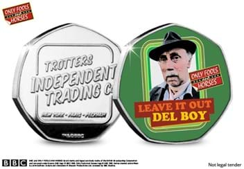The Official Only Fools & Horses Set LEAVE IT OUT DEL BOY Obverse and Reverse