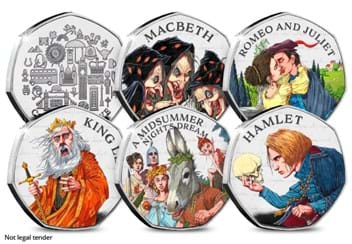 The Shakespeare Commemorative Set Obverse and Reverses