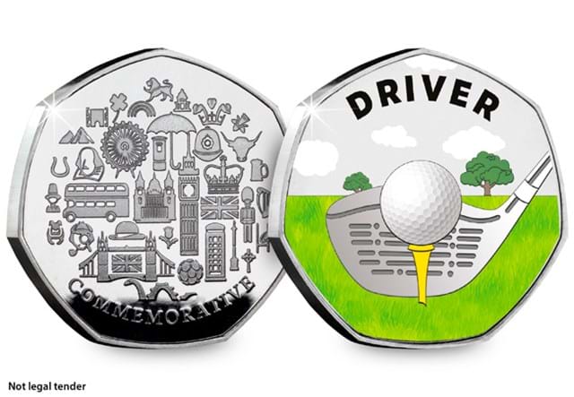The Golf Collector Edition Set Driver Obverse and Reverse - Not legal tender