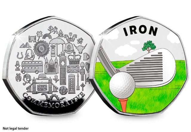 The Golf Collector Edition Set Iron Obverse and Reverse - Not legal tender