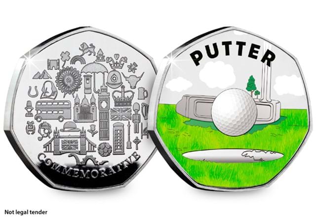 The Golf Collector Edition Set Putter Obverse and Reverse - Not legal tender