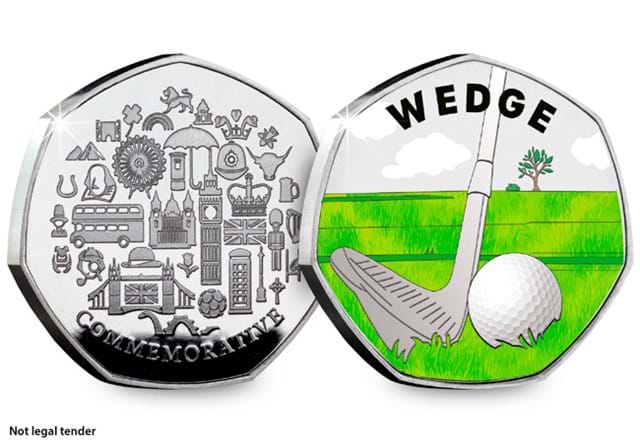 The Golf Collector Edition Set Wedge Obverse and Reverse - Not legal tender