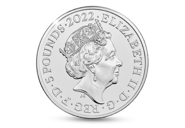 2022 UK Prince William £5 Coin obverse