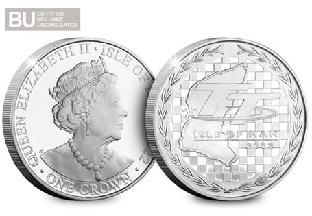 This Crown coin has been issued to commemorate the TT Isle of Man Races.