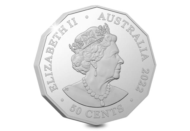 Royal Australian Mint Platinum Jubilee 50 Cents Obverse