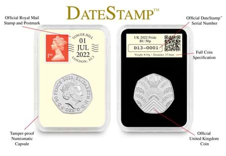 This product has been postmarked on the date of the 50th anniversary of Pride.
