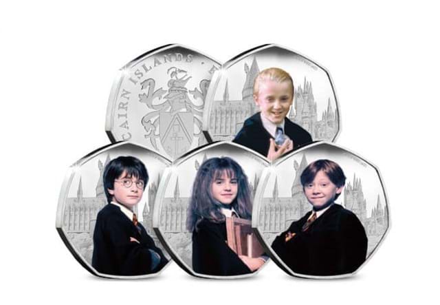 The Harry Potter Students Silver 50p Set Obverse and Reverse