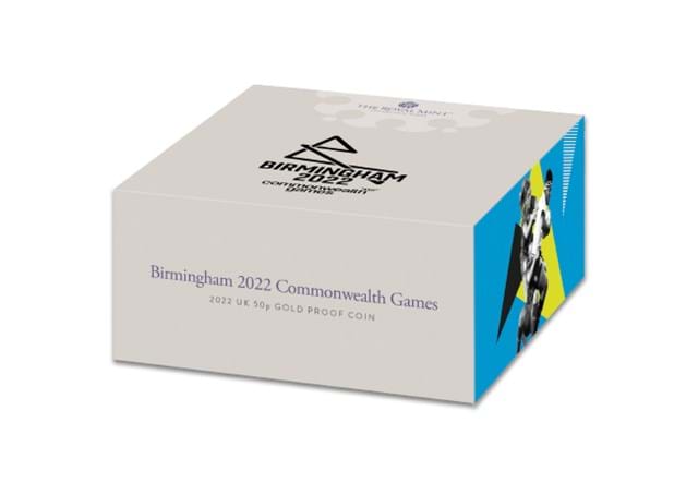 Commonwealth Games 50P flat box